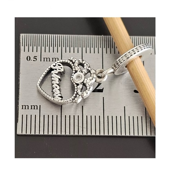 Sterling Silver Pandora Charm Bracelet W/ Princess Charm👑 - Picture 12 of 12